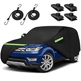BETERNY Car Covers for 2013-2025 Land Rover Range Rover Sport, Waterproof All Weather Rain Sun UV Protection Heavy Duty Full Car Cover with Zipper Door & Windproof Straps for Range Rover Sport-Black