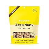 Bocce's Bakery Bac'n Nutty Soft & Chewy Dog Treats, Wheat-Free PB & Bacon Flavored All Natural Limited Ingredient Oven Baked Cookies for Dogs, 6 oz Bag