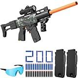 Toy Gun Automatic Sniper Rifle Bullets -Electric Toy Foam Blaster with 200 Darts, 2 Magazines and Grip, Toys for 8-12 Year Old Boys Adults, Birthday Xmas Gift for Kids Age 8+