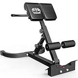 Hyper Back Extension Roman Chair - Back Extension Bench Machine for Glute, Hamstring and Lower Back, Multi-Functional Bench for Full All-in-One Body Workout, Foldable for Home Gym Fitness