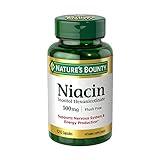 Nature's Bounty Niacin 500mg Flush Free, Cellular Energy Support, Supports Nervous System Health, 120 Capsules