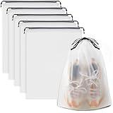 Clear Shoe Bags for Travel 5 PCS, 15.7" x 11.8" Travel Shoe Bags for Packing, Waterproof Drawstring Travel Shoe Storage Bag, Travel Essentials for Men and Women