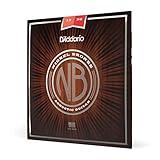 D'Addario Guitar Strings - Acoustic Guitar Strings - Nickel Bronze - For 6 String Guitar - Natural, Clear, & Focused Tone - NB1356 - Medium, 13-56