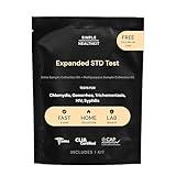 Simple HealthKit At-Home Expanded STD Test Kit for Chlamydia, Gonorrhea, Trichomoniasis, HIV & Syphilis - STD HIV Test Kit - Free Follow-Up Care & Fast Lab Results