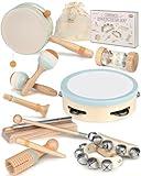 Musical Instruments - Toys for 1 Year Old Boy Gifts, Wooden Montessori Toy for Babies 6-12-18 Months, Christmas Birthday Gifts for One Year Old Girls Preschool Learning, Baby Drum Set for Toddlers 1-3