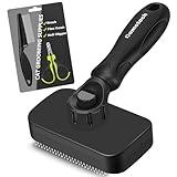 Comotech 3PCS Cat Grooming Supplies,Cat Brush & Nail Clipper/Trimmer & Flea Comb for Shedding Indoor Cats Dogs and Small Animals - Meet All Your Pet's Daily Grooming Needs - All in One Set (Black)