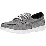Skechers Performance Women's Go Walk Lite-15433 Boat Shoe,black/white,9 M US