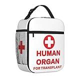 COEIOBEO Funny Human Organ for Transplant Insulated Lunch Box - Portable Lunch Bag Reusable Lunch Tote for Women Men and Kids-Gag Gift