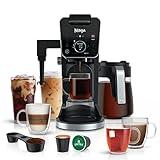 Ninja Drip Coffee Maker With K Cup Combo, DualBrew Pro Specialty Coffee System, Coffee Machine Compatible with K-Cup Pods, 12 Cup Single Serve Coffee Makers with Paper Filter, CFP301