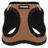 Best Pet Supplies - All Weather Mesh / Plush, Reflective, No Pull Harness for Small, Medium Dogs, Cats - Secure with Hook & Loop Fastener, Buckle, Double D-Rings - Beige Plush, M