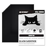 30 Sheets Black Cardstock, 8.5 x 11 Card Stock, 92lb/250gsm Thick Cover Stock, Heavyweight Printer Paper for Invitations, Scrapbooking, Crafting, DIY Projects, Decoration and Drawing