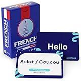 French Conversational Phrase Flash Cards - 75 Beginner Sayings for Travel, Memory, Quick Reference - Educational Language Learning Resource Tool - Fun Play - Kids, Students, Classroom, Homeschool