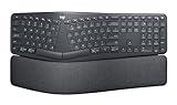 Logitech ERGO K860 Wireless Ergonomic Qwerty Keyboard - Split Keyboard, Wrist Rest, Natural Typing, Stain-Resistant Fabric, Bluetooth and USB Connectivity, Compatible with Windows/Mac,Black