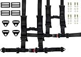 Two 4 Point Harness Seat Belt with 3 Inch Padding with Quick Auto Buckle For Kids and Adults, Fits all Side by Sides, UTV 4 Point Harness, Comfortable Padding, racing seat belt, Adjustable