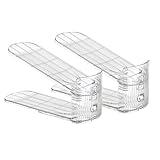 Uni HIMO 12 Pack Shoe Slots Organizer Adjustable Level Shoe Stacker Holder Storage Space Saving Sneakers Display Tray Rack for Closet (Transparent, 2Pack)