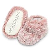 Fruit of the Loom Cozy Thermal Wrap Booties with Non-Skids for Baby Girls, Boys, Unisex - Pink (0-6 Months)