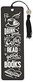 Coffee & Books Beaded Bookmark,1Pc