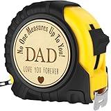 Sensi Blue Gifts for Dad, Dad Gifts from Son Daughter, Fathers Day Birthday Christmas Gifts for Dad, Tool Gifts Woodworker Gifts Carpenter Gifts, No One Measures Up to You, Engraved Tape Measure 25 FT