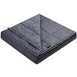 ZonLi Weighted Blanket 15 lbs(48''x72'', Twin Size, Grey), Weighted Blanket for Adults, with Glass Beads