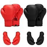 Micnaron 2 Pair Boxing Gloves for Men & Women, Boxing Training Gloves Suitable for Beginners & Kids, Shockproof Leather Sparring and Training Gloves Set