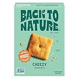 Back to Nature Cheese Flavored Crackers - Non-GMO, Made with Wheat Flour, Vegan, Delicious Snacks, Cheezy Square, 5 Ounce