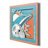 YouTheFan NFL Miami Dolphins 3D Logo Series Wall Art - 12x12