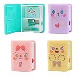 Comimark 4 pcs Dual Purpose Book Pencil Sharpener Eraser, Cute Cartoon Student Eraser Pencil Sharpener