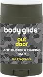 Body Glide Outdoor Anti Chafe Balm 1.5oz: Fragrance free anti chafing stick trusted in basic training, endurance sports & everyday life. Use on neck, shoulders, chest, butt, groin, thighs & feet