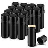 DMuuuDM 15 Pack 2 oz/60ml Plastic Deodorant Containers,Empty Round Twist-Up Solid Stick Tube Container for Homemade Deodorant,Shaving Soap Stick,Heel Lip Balm,Solid Lotion Bars-Top Filling,Black