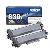 Brother Genuine TN830XL 2PK Black High Yield Printer Toner Cartridge 2-Pack – Print up to 3,000 Pages Each(1)