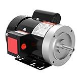 VEVOR 3/4HP Electric Motor 1725 RPM, AC 115V/230V, 56C Frame, Air Compressor Motor Single Phase, 5/8" Keyed Shaft, CW/CCW Rotation for Agricultural Machinery and General Equipment