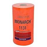 Fluorescent Red Pricing Labels to fit Monarch 1131 Pricers. 8 Rolls with 1 Free Ink Roller.