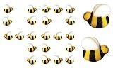 Bees Cakes Decorations- Bumble Bee Shaped Edible Hard Sugar Decorations, 48 pcs by R.U.S. Candy Company