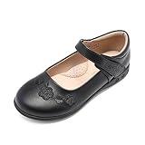 DREAM PAIRS Girls School Uniform Dress Shoes Mary Jane Black Flats,Size 10 Toddler,Black,SDFL2210K-2