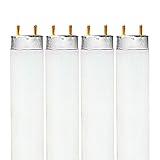 LUXRITE F32T8/841 32W 48 Inch T8 Fluorescent Tube Light Bulb, 4100K Cool White, 2800 Lumens, G13 Medium Bi-Pin Base, LR20732, 4-Pack