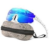 Kegrimi Kids Baseball Polarized Sunglasses: Sports Sunglasses for Boys Girls 3-12 Youth Sun Glasses for Cycling Running (iceblue,64mm)