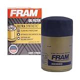 FRAM Ultra Synthetic Automotive Replacement Oil Filter, Designed for Synthetic Oil Changes Lasting up to 20k Miles, XG3980 with SureGrip (Pack of 1)