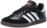 adidas Unisex Samba Indoor Sneaker, Black/White/Vivid Red, 4 US Men
