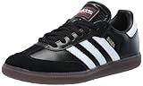 adidas Unisex Samba Indoor Sneaker, Black/White/Vivid Red, 10.5 US Men