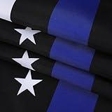 Thin Blue Line America Flag Black and White - 3x5FT | Black, White and Blue Police Flags with Brass Grommets and Double Stitched | Honoring Law Enforcement Officers Flag Vivid Color and Fade Resistant