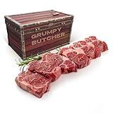 Grumpy Butcher Beef Sirloin Steak, 6 Pack (6 oz each) - Prime Steak House Quality Steak Meat - With Steaks Gift Packages Specials Option