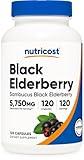 Nutricost Elderberry Capsules 575mg (120 Capsules) - Black Elderberry, Vegetarian, Gluten Free and Non-GMO Supplement