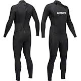 Ocealite Full Wetsuits 4/3mm and 3mm Full Wetsuit for Mens Premium Neoprene Suits for Diving Snorkeling Surfing Swimming (Mens 3mm Black, Large)