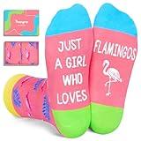 HAPPYPOP Funny Flamingo Gifts for Girls - Funny Pink Flamingo Gifts, Crazy Animal Socks for 4-6 Years Kids