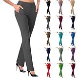 Log into My Account Labor Day Deals Work Pants for Women 2024 Plus Size High Waist Stretch Soft Comfy Athletic Workout Yoga Pants Dress Pant Fashion Casual Business Trousers with Pockets