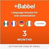 Babbel Language Learning Software - Learn to Speak Spanish, French, English, & More - All 14 Languages Included, Audio Lessons - Compatible with iOS, Android, Mac & PC (3 Month Subscription)