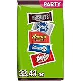 Hershey Assorted Chocolate Flavored Snack Size, Christmas Candy Party Pack, 33.43 oz