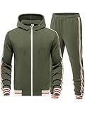 Riskrole Men's Athletic Hoodie Tracksuit 2 Pieces Set Casual Jogging Sweatsuits Full Zip Long Sleeve Outfit