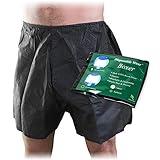 APPEARUS Disposable Men’s Boxer Shorts – 10 Count Individually Wrapped (S/M, Black) – Nonwoven Underwear for Spa, Tanning, Travel, Hospital, Massage & Personal Care