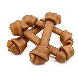 Jungle Calling Rawhide Free Dog Treats, Peanut Butter Bones, 6.5'' Dog Chews for Medium Dogs and Large Dogs (Peanut Butter),4 Count (Pack of 1)